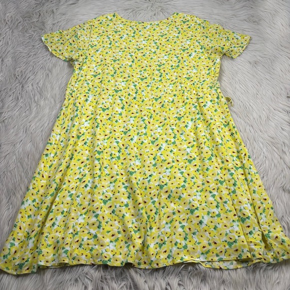 LOFT Women's XL Yellow Floral Blouson Dress Spring Easter Feminine Cottagecore - Picture 7 of 7